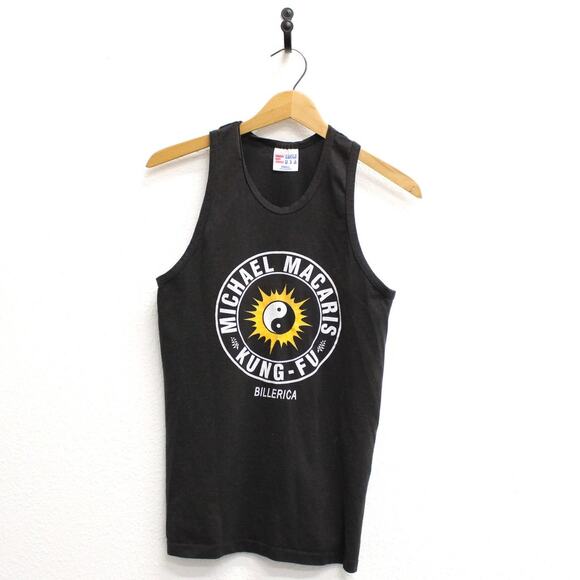 Vintage Michael Macaris Kung Fu Tank Top Small - Picture 1 of 7